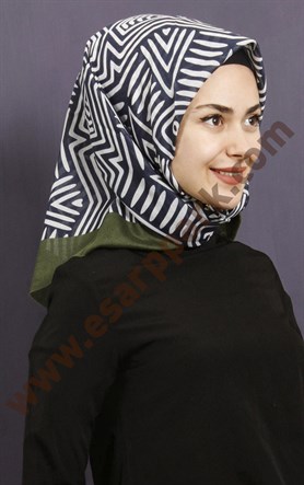 Coton Kare Eşarp 1209-2