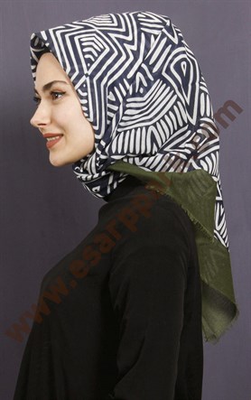 Coton Kare Eşarp 1209-2