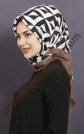 Coton Kare Eşarp 1209-23