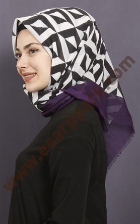 Coton Kare Eşarp 1209-26