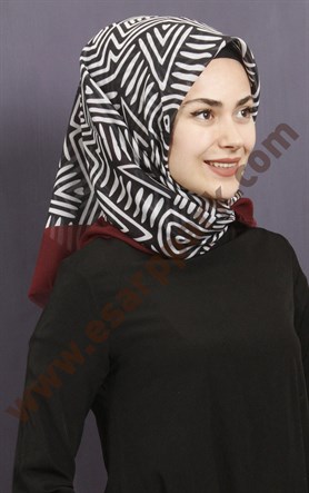 Coton Kare Eşarp 1209-5