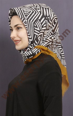 Coton Kare Eşarp 1209-7