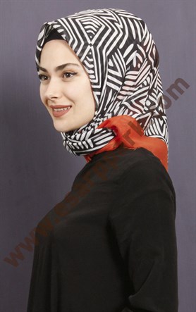 Coton Kare Eşarp 1209-8