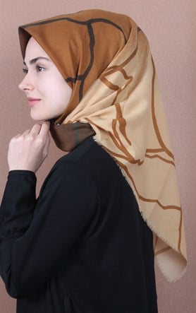 Coton Kare Eşarp 1212-16