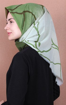 Coton Kare Eşarp 1212-2