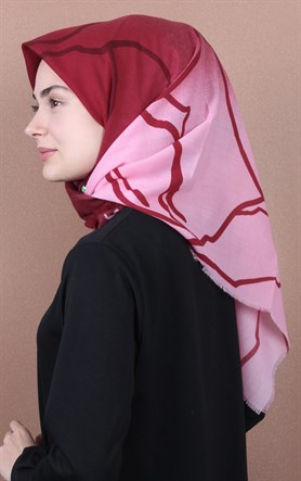 Coton Kare Eşarp 1212-6