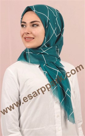 Coton Kare Eşarp 1214-13