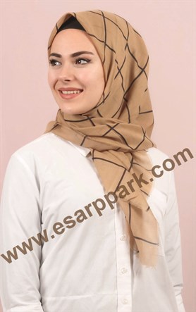 Coton Kare Eşarp 1214-15