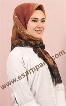 Coton Kare Eşarp 1214-40