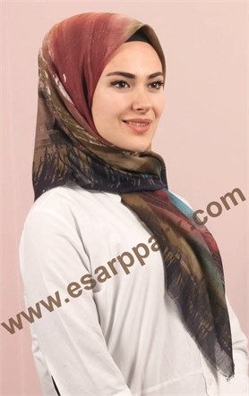 Coton Kare Eşarp 1214-41