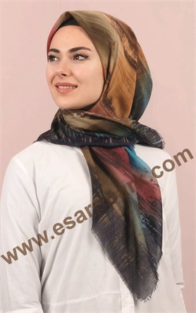 Coton Kare Eşarp 1214-41