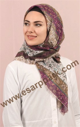Coton Kare Eşarp 1214-44