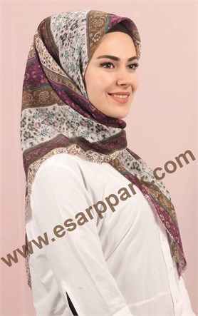 Coton Kare Eşarp 1214-44