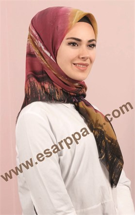 Coton Kare Eşarp 1214-54