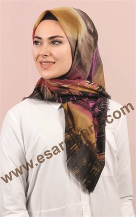 Coton Kare Eşarp 1214-54