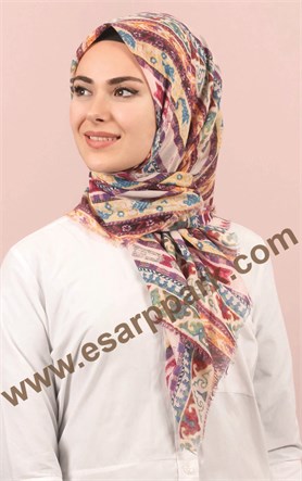 Coton Kare Eşarp 1214-59