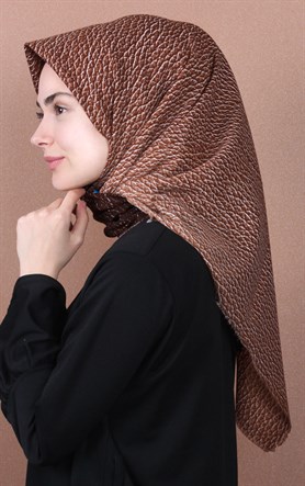 Coton Kare Eşarp 1214-8