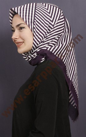 Coton Kare Eşarp 1217-7