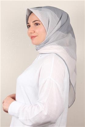 Coton & Silk Eşarp 3646-3 Gri
