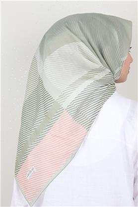 Coton & Silk Eşarp 3646-7 Mint Yeşili