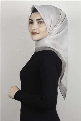 Coton & Silk Eşarp 3633-12 Açık Taş