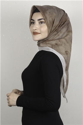 Coton & Silk Eşarp 3633-13 Kahverengi