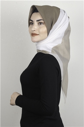 Coton & Silk Eşarp 3634-10 Sütlü Kahve