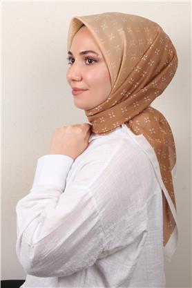 Coton & Silk Eşarp 3645-2 Karamel