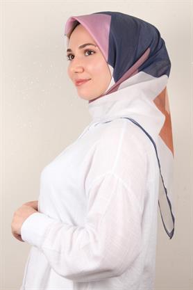 Coton & Silk Eşarp 3647-8 Lacivert