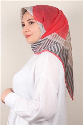 Coton & Silk Eşarp 3646-11 Kırmızı