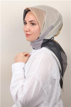Coton & Silk Eşarp 3647-10 Antrasit