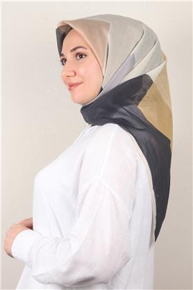 Coton & Silk Eşarp 3647-10 Antrasit