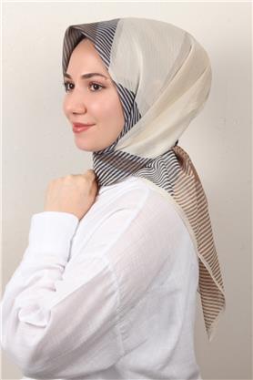 Coton & Silk Eşarp 3646-10 Sütlü Kahve