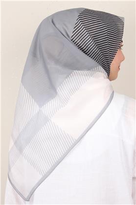 Coton & Silk Eşarp 3646-3 Gri