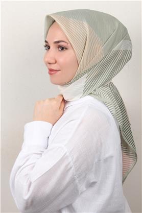 Coton & Silk Eşarp 3646-7 Mint Yeşili