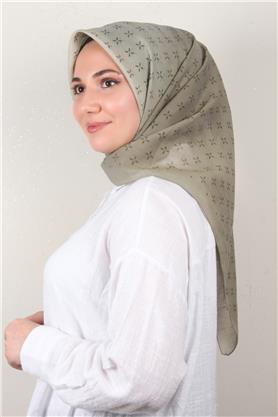 Coton & Silk Eşarp 3645-9 Haki 