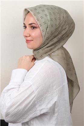 Coton & Silk Eşarp 3645-9 Haki 