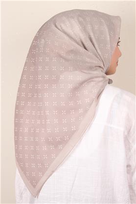 Coton & Silk Eşarp 3645-10 Koyu Taş