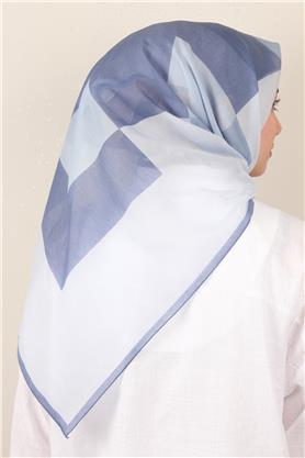 Coton & Silk Eşarp 3647-4 Mavi 