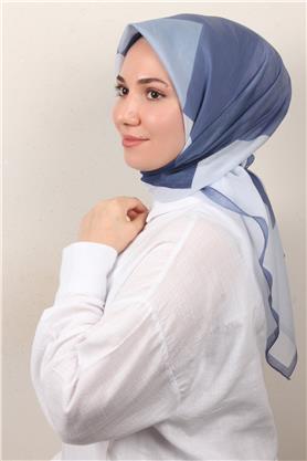 Coton & Silk Eşarp 3647-4 Mavi 