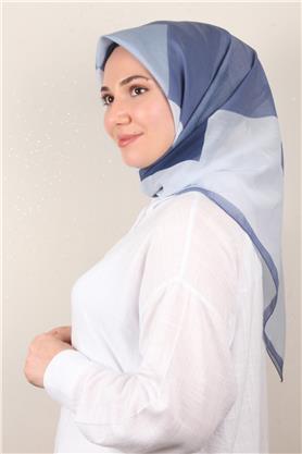 Coton & Silk Eşarp 3647-4 Mavi 