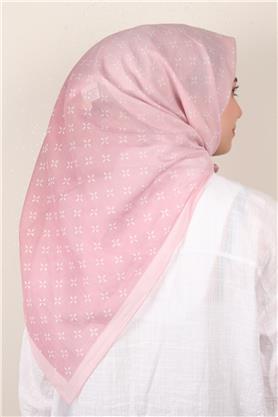 Coton & Silk Eşarp 3645-8 Pembe 