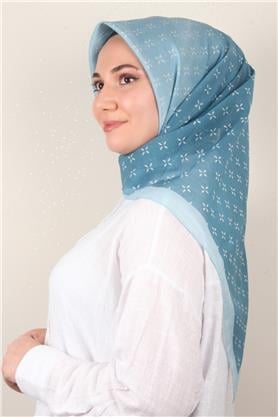 Coton & Silk Eşarp 3645-13 Turkuaz