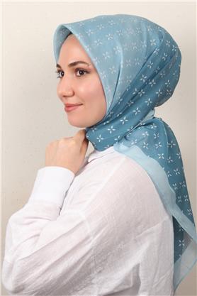 Coton & Silk Eşarp 3645-13 Turkuaz