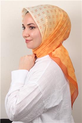 Coton & Silk Eşarp 3645-12 Turuncu