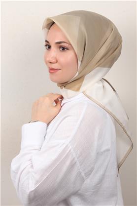 Coton & Silk Eşarp 3647-9 Mocha