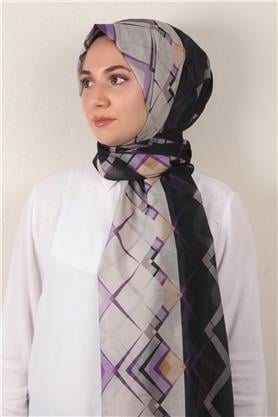 Cotton & Silk Şal 3640-6 Mor