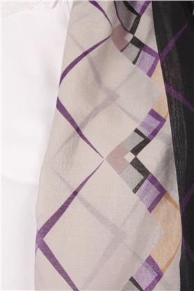 Cotton & Silk Şal 3640-6 Mor