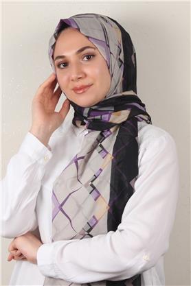 Cotton & Silk Şal 3640-6 Mor