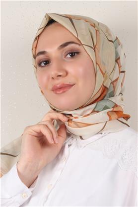 Cotton & Silk Şal 3640-9 Turuncu